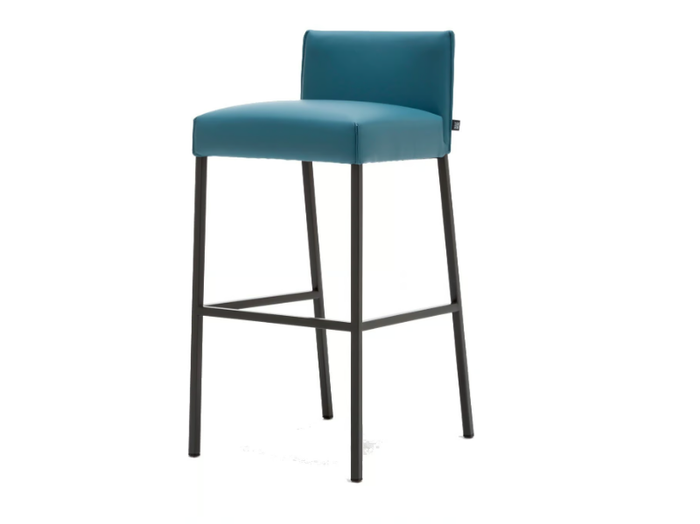 ROLF BENZ 652 - High leather stool with footrest _ Rolf Benz